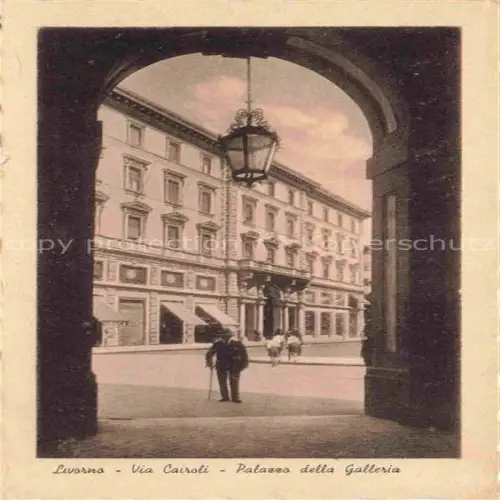 AK / Ansichtskarte LIVORNO Toscana IT Via Cairoli Palazzo della Galleria
