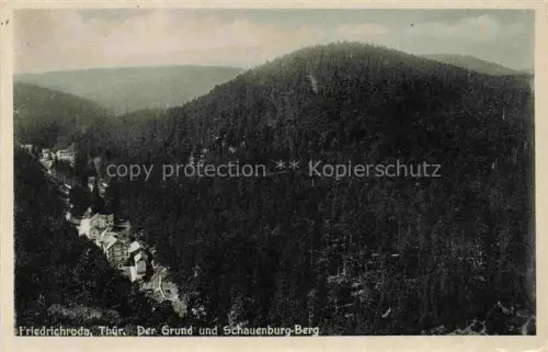 AK / Ansichtskarte Friedrichroda Thueringen Der Grund und Schauenburg Berg