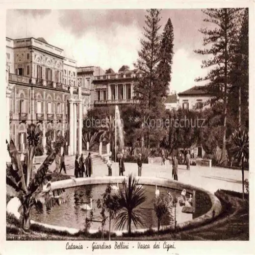 AK / Ansichtskarte CATANIA Sicilia IT Giardino Bellini Vasca dei Cigni