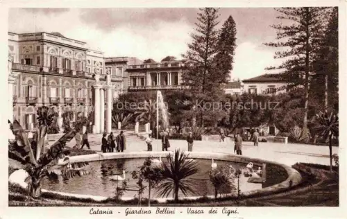 AK / Ansichtskarte CATANIA Sicilia IT Giardino Bellini Vasca dei Cigni