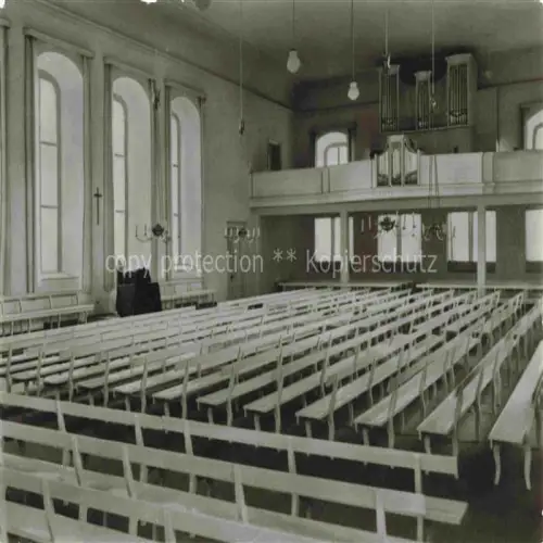 AK / Ansichtskarte Herrnhut Sachsen Kirchensaal der EBU