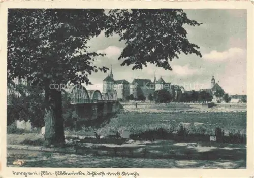 AK / Ansichtskarte Torgau Elbbruecken Schloss und Kirche