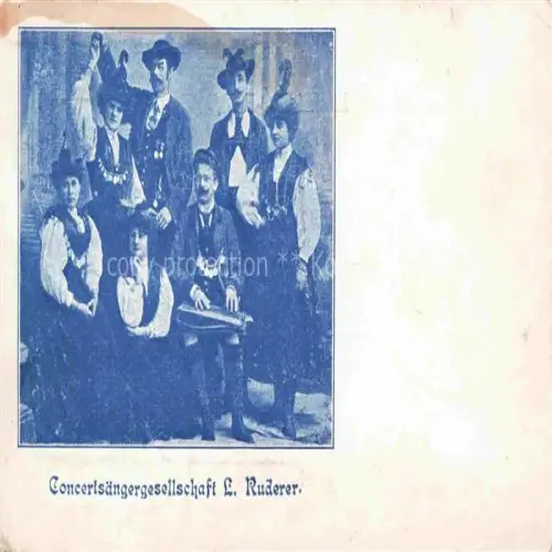 AK / Ansichtskarte Zither Hackbrett Cithare Citara Cetra-- Concert Saenger Gesellschaft L. Ruderer 