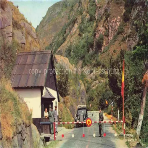 AK / Ansichtskarte Zoll Grenze Douane Border Frontiere-- Vaslle de Aran Pont de Rey