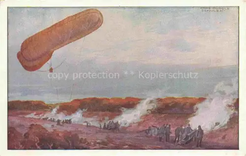 AK / Ansichtskarte SCHULZE Hans-Rudolf Berlin Militaria Kuenstlerkarte Zeppelin Deutsche Luftflotten verein Berlin