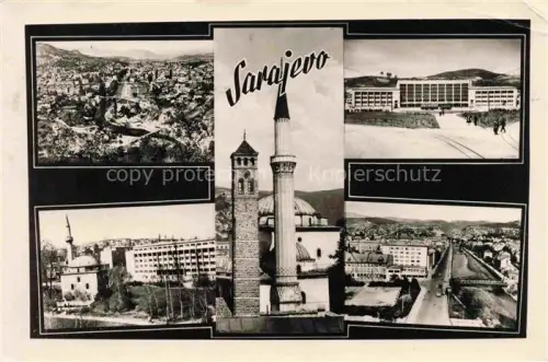 AK / Ansichtskarte SARAJEVO Sarajewo Bosnia-Herzegovina Stadtpanorama Motive Zentrum