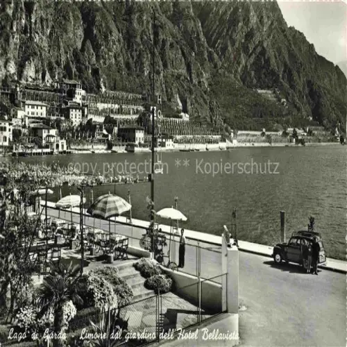 AK / Ansichtskarte Limone-sul-Garda Brescia Lombardia IT Vista dal giardino dell Hotel Bellavista