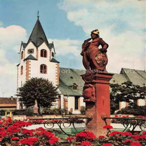 AK / Ansichtskarte Gross-Umstadt Ev Kirche mit Biet