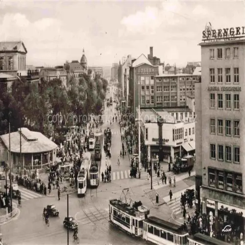 AK / Ansichtskarte STRAssENBAHN Tramway-- Hannover Am Kroepcke Georgstrasse 