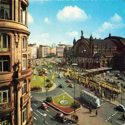 AK / Ansichtskarte STRAssENBAHN Tramway-- Frankfurt am Main Hauptbahnhof 