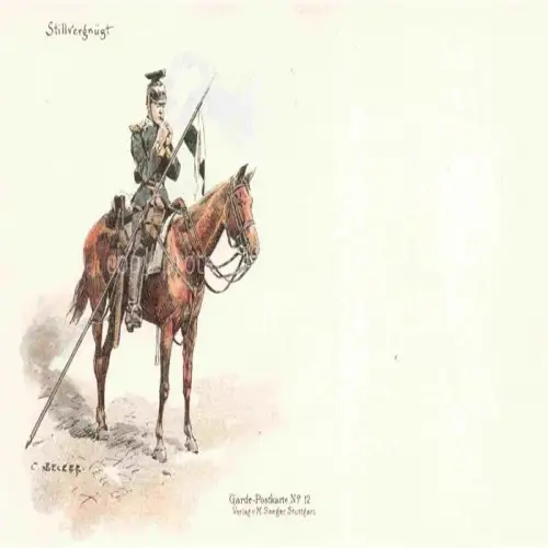 AK / Ansichtskarte Seeger M. Verlag Litho Stuttgart Nr. Stillvergnuegt Soldat Pferd Litho