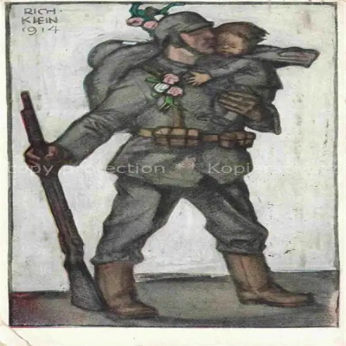 AK / Ansichtskarte KLEIN Richard Militaria Kuenstlerlitho Soldaten Kinder 