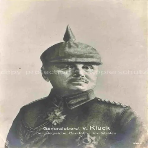 AK / Ansichtskarte KLUCK Generaloberst Militaria Stab Generaele Deutschland Pickelhaube Heerfuehrer Westen 