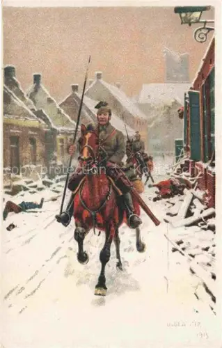 AK / Ansichtskarte Ulanen Ulaner Kavallerie Militaria Patrouille Prof Ungewitter 