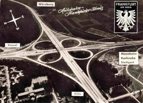 AK / Ansichtskarte Autobahn Autostrada Autoroute Highway Frankfurter Kreuz 