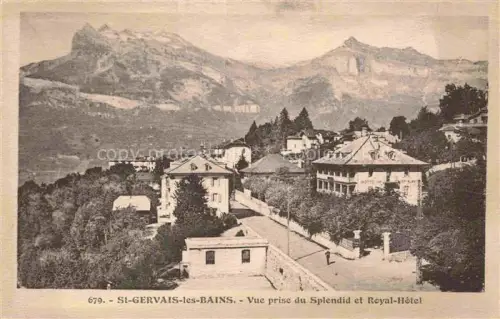 AK / Ansichtskarte St-Gervais -les-Bains 74 Haute-Savoie Vue prise du Splendid et Royal Hotel