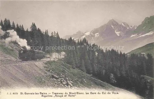 AK / Ansichtskarte Saint-Gervais -les-Bains 74 Haute-Savoie Tramway du Mont Blanc La Gare du Col de Voza