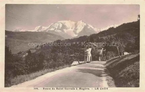 AK / Ansichtskarte Saint-Gervais -les-Bains 74 Haute-Savoie Route de Saint Gervais a Megeve Le Cret
