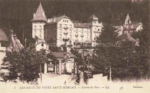 AK / Ansichtskarte Saint-Gervais -les-Bains 74 Haute-Savoie Les Bains du Fayet Entree du Parc