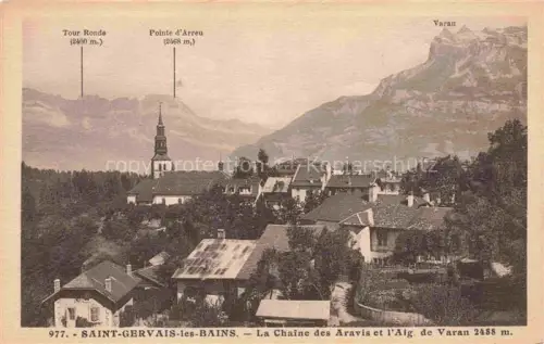 AK / Ansichtskarte Saint-Gervais -les-Bains 74 Haute-Savoie La Chaine des Aravis et l'Alg de Varan