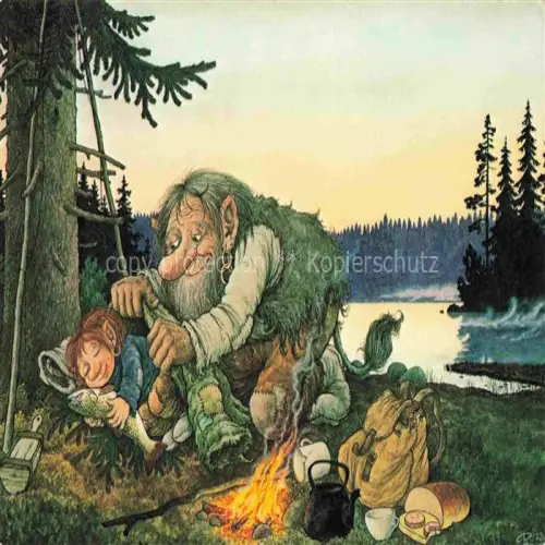 AK / Ansichtskarte Comic-Postkarte Bande Dessinee BD Fumetto-- Storfiskarn The Happy Fisher