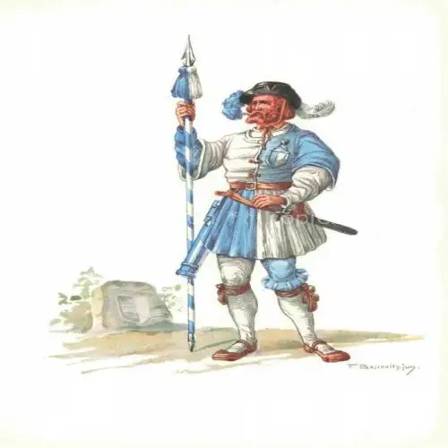 AK / Ansichtskarte BOSCOVITS Fritz (1871-1965) Kuenstlerkarte Schweiz Schweiz Standeslaeufer Luzern Kostuem des XVI Jahrh. 
