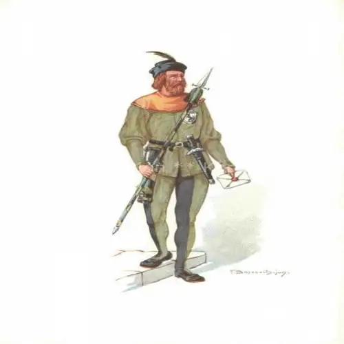 AK / Ansichtskarte BOSCOVITS Fritz (1871-1965) Kuenstlerkarte Schweiz Schweiz Standeslaeufer Schaffhausen Kostuem XVI Jahrh.