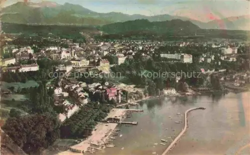 AK / Ansichtskarte Thonon-les-Bains 74 Haute-Savoie Vue aerienne le Port la Ville et les Mots du Chablais