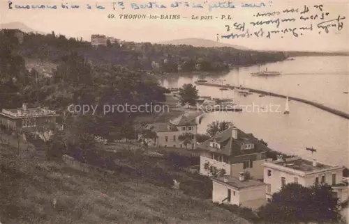 AK / Ansichtskarte Thonon-les-Bains 74 Haute-Savoie Le Port