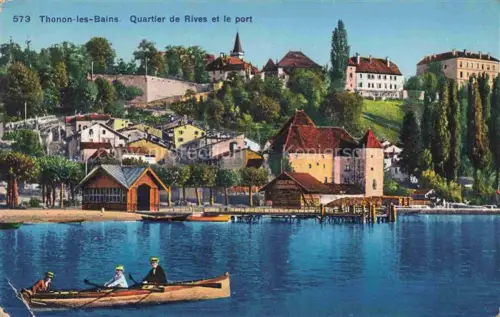 AK / Ansichtskarte Thonon-les-Bains 74 Haute-Savoie Quartier de Rives et le port