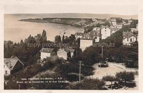 AK / Ansichtskarte Thonon-les-Bains 74 Haute-Savoie Boul de la Corniche et le Lac Leman