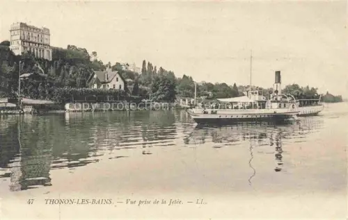 AK / Ansichtskarte Thonon-les-Bains 74 Haute-Savoie Vue prise de la Jetee