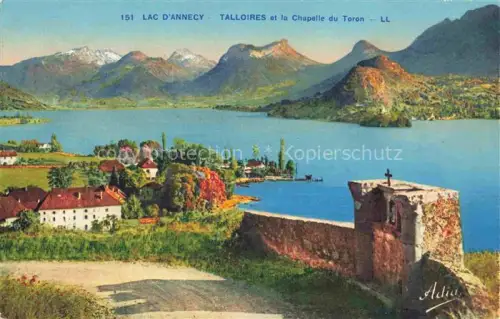 AK / Ansichtskarte Talloires ANNECY 74 Haute-Savoie Lac d'Annecy et la Chapelle du Toron