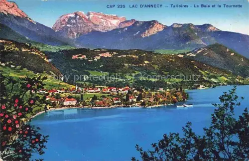 AK / Ansichtskarte Talloires ANNECY 74 Haute-Savoie Lac d'Annecy La Baie et la Tournette