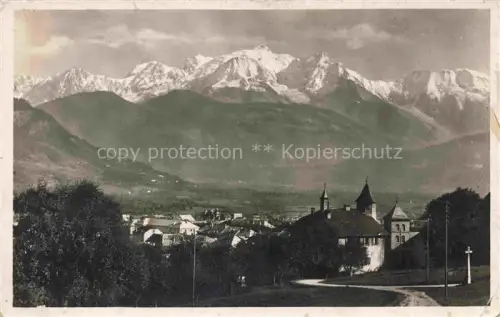 AK / Ansichtskarte Sallanches Bonneville 74 Haute-Savoie Le Chateau des Soeurs et le Mont Blanc