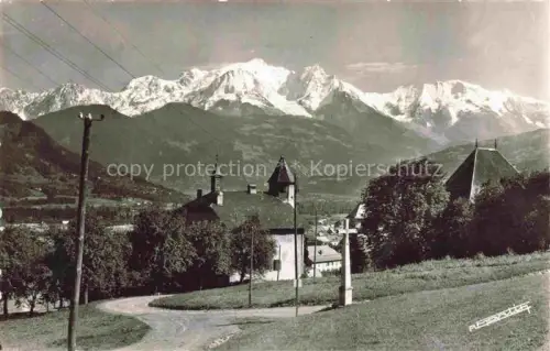 AK / Ansichtskarte Sallanches Bonneville 74 Haute-Savoie Chateaux Tour de Disonches et le Mont Blanc