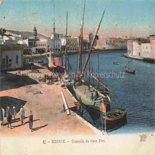 AK / Ansichtskarte BIZERTE Tunesie Ensemble du vieux Port