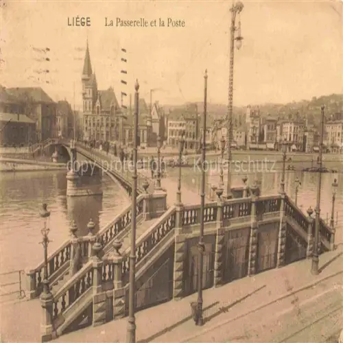 AK / Ansichtskarte LIEGE  Luettich Luik Belgie La Passerelle et la Poste