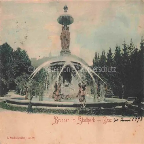AK / Ansichtskarte GRAZ  Steiermark AT Brunnen im Stadtpark