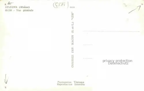 AK / Ansichtskarte St-Fons LYON 69 Rhone Vue generale