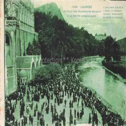 AK / Ansichtskarte LOURDES 65 La Foule des Pelerins se Rendant A la Grotte Miraculeuse