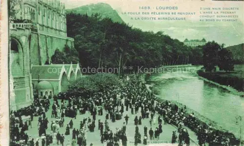 AK / Ansichtskarte LOURDES 65 La Foule des Pelerins se Rendant A la Grotte Miraculeuse