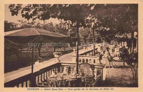 AK / Ansichtskarte Sevrier ANNECY 74 Haute-Savoie Hotel Beau Site Une partie de la terrasse en plein air