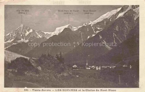 AK / Ansichtskarte Les Houches Bonneville 74 Haute-Savoie et la Chaine du Mont Blanc