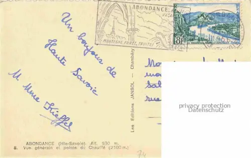 AK / Ansichtskarte Abondance Thonon-les-Bains 74 Haute-Savoie Vue generale et pointe du Chauffe