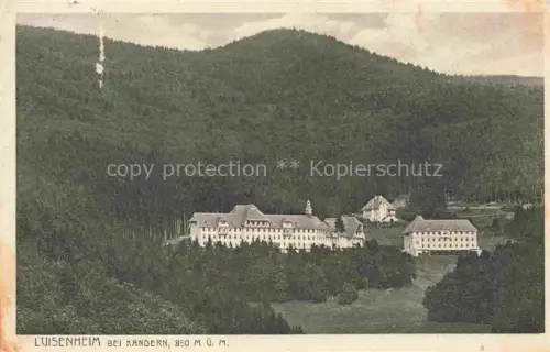 AK / Ansichtskarte Marzell Malsburg-Marzell Kandern BW Panorama Luisenheim Schwarzwald