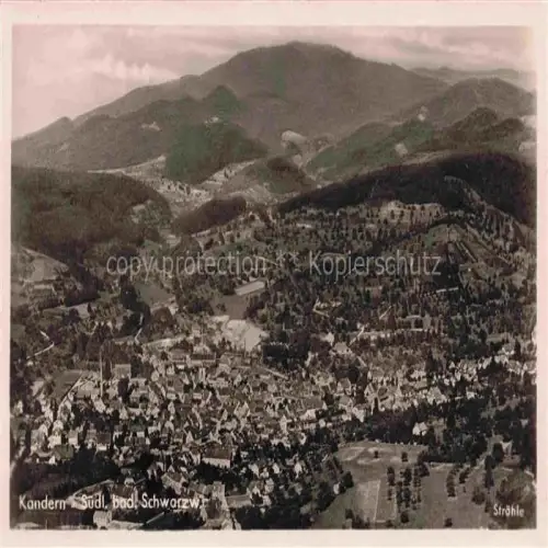 AK / Ansichtskarte Kandern Baden BW Panorama Schwarzwald Straehle-Luftbild