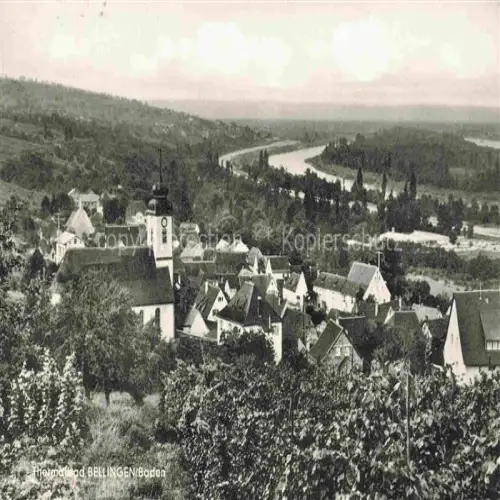 AK / Ansichtskarte Bad Bellingen Ortsansicht mit Kirche Thermalmineralbad