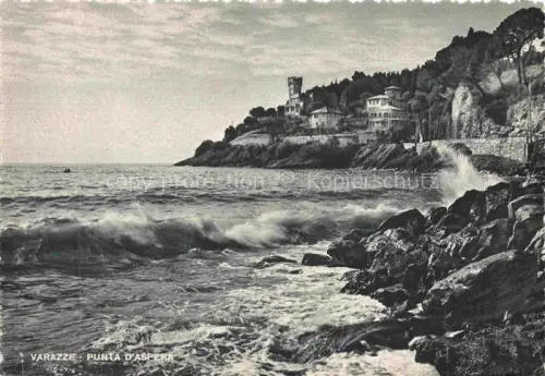 AK / Ansichtskarte VARAZZE Liguria IT Punta d'Aspera Kuestenpanorama Brandung