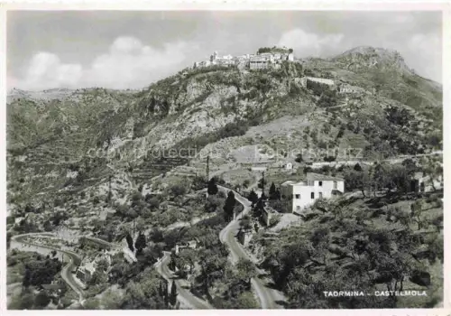 AK / Ansichtskarte Taormina Sicilia IT Panorama Castelmola